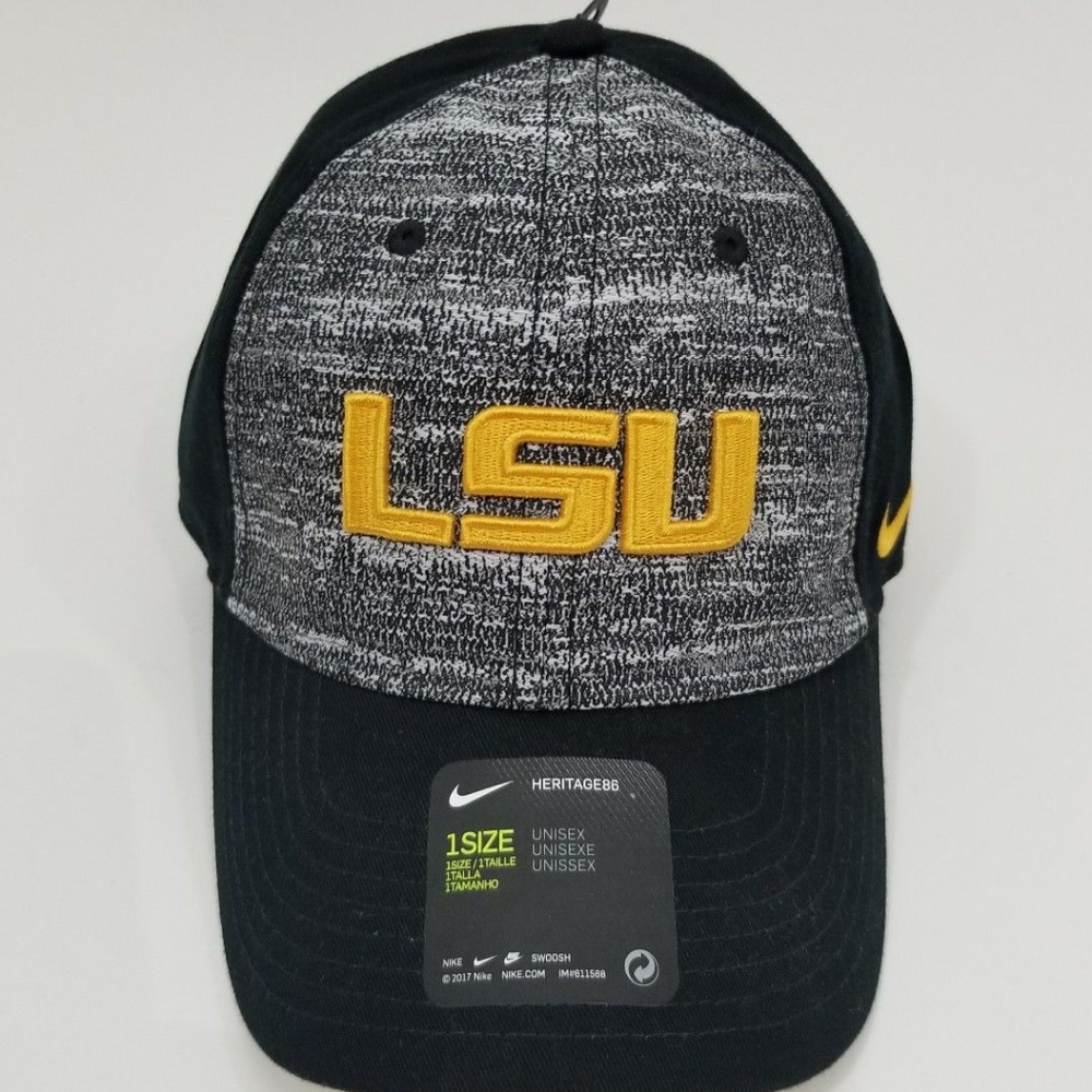 LSU Tigers Nike NCAA Hat Cap Gray Black and Gold